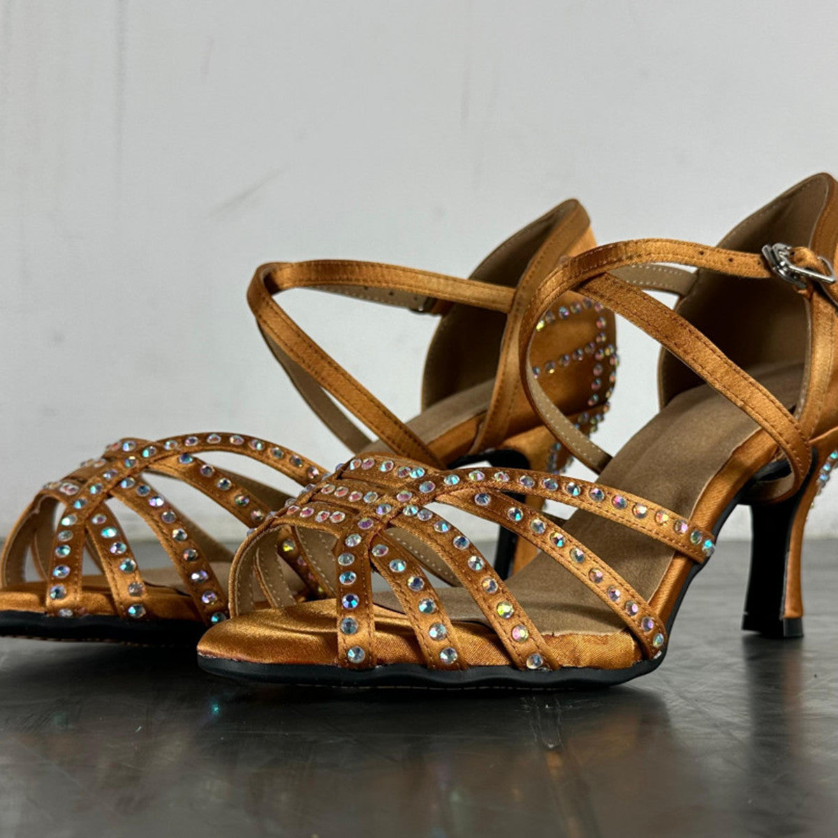 Diamond Latin Dance Shoes Women's High Heel Dancing Shoes - Enfance-Heureuse