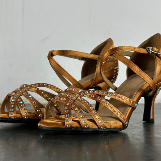 Diamond Latin Dance Shoes Women's High Heel Dancing Shoes - Enfance-Heureuse