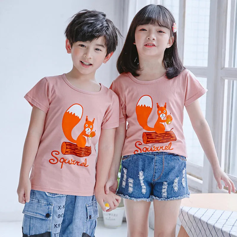 Short sleeved round neck T-shirt - Enfance-Heureuse