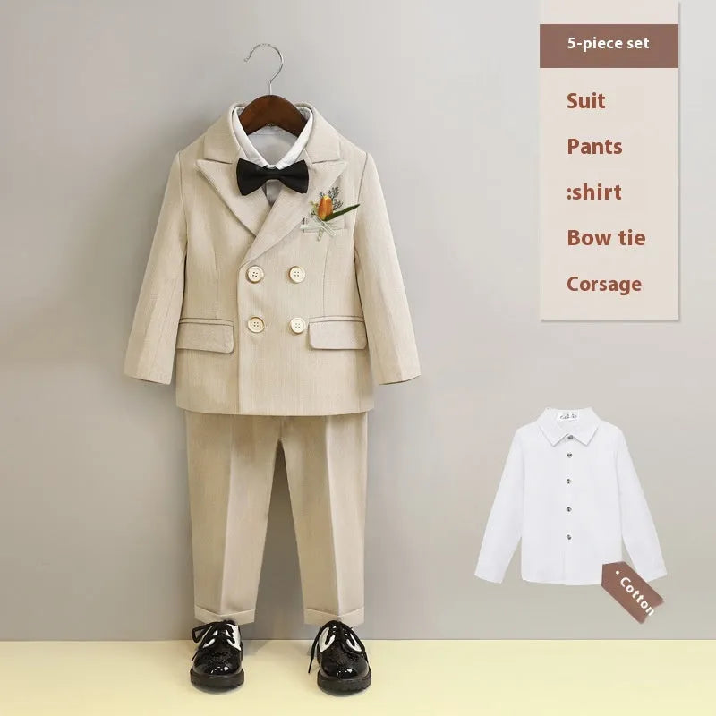Boys' Spring And Autumn Suit Vest Set - Enfance-Heureuse