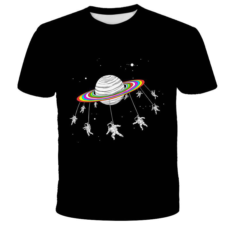 Digital Print Astronaut T-Shirt - Enfance-Heureuse