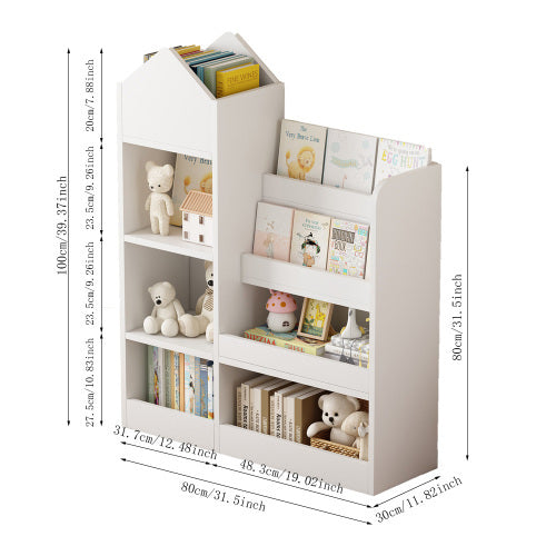 Children's Wooden Bookshelf - Enfance-Heureuse