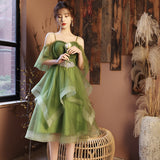 Green Wedding Dress Guzheng Art Examination Solo - Enfance-Heureuse
