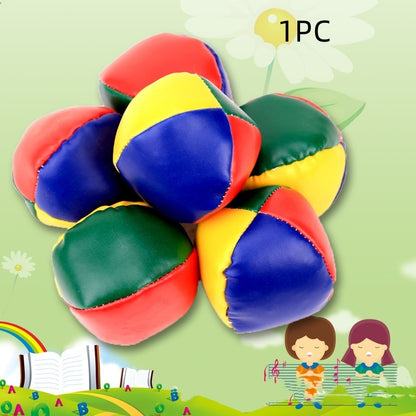 Creative Color Blocking Leather Round Sandbag Game Toy
