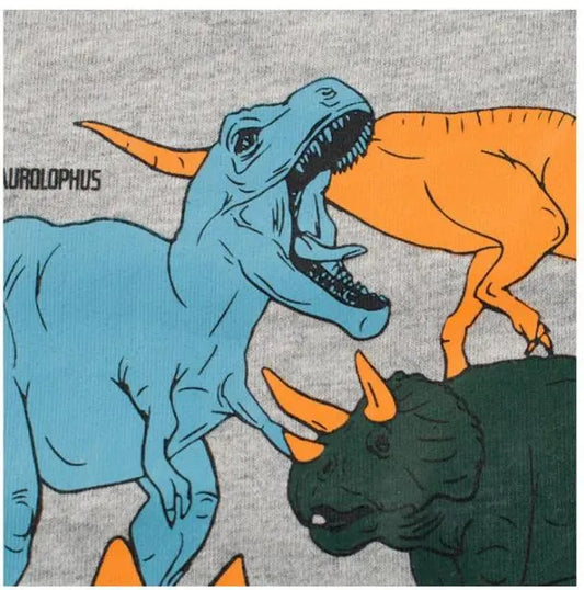 Long Sleeved Cotton Dinosaur Boy Base Shirt - Enfance-Heureuse
