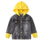Veste en jean garçon printemps automne sweat à capuche - Enfance-Heureuse