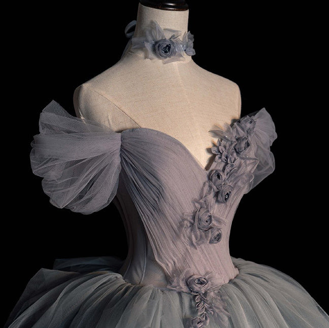 Female Texture Host Gift Tulle Tutu French Banquet Princess Dress - Enfance-Heureuse