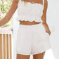 Ruffled Square Neck Cami and Shorts Set - Enfance-Heureuse