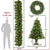 Pre-lit Xmas Tree Artificial Christmas 4-Piece Set,Garland, Wreath And Set Of 2 Entrance Trees X-mas - Enfance-Heureuse