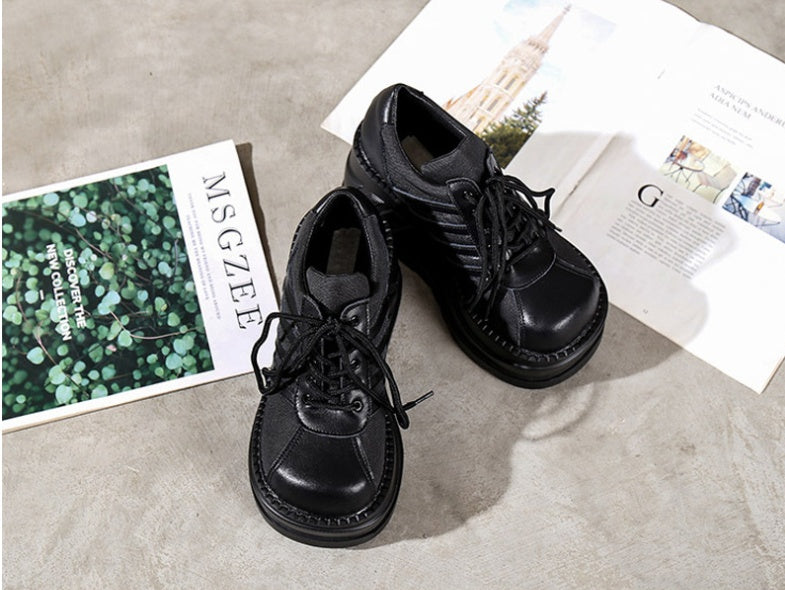 Punk Big Toe Platform Shoes WomenGoth Retro Sponge CakeJK Slope Heel - Enfance-Heureuse