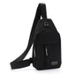 Mens Sling Bag Cross Body Handbag Chest Bag Shoulder Pack Sports Travel Backpack Black - Enfance-Heureuse