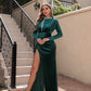 Women's Korean Velvet High Neck Sexy Evening Dress - Enfance-Heureuse