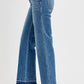 RISEN Full Size Raw Hem Ankle Bootcut Jeans Plus Size