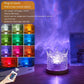 LED Water Ripple Ambient Night Light USB Rotating Projection Crystal Table Lamp RGB Dimmable Home Decoration 16 Color Gifts - Enfance-Heureuse