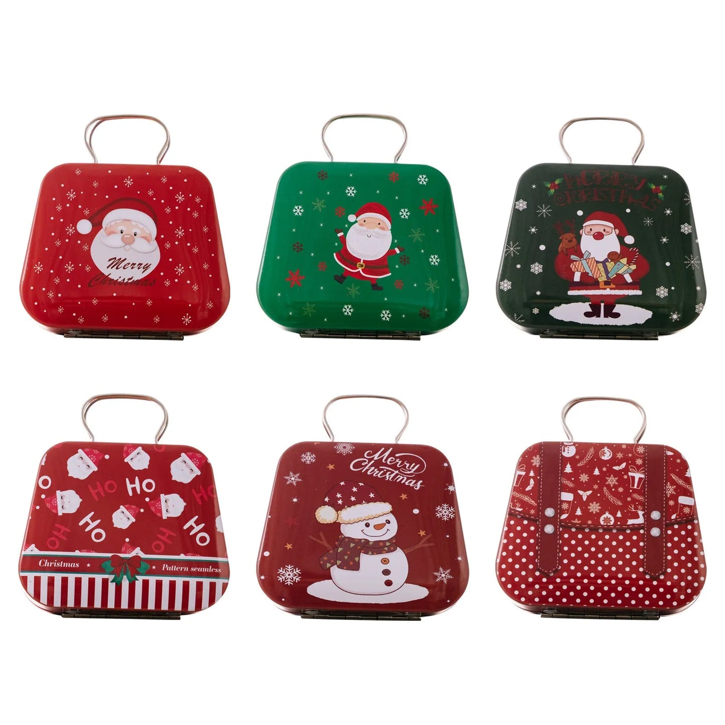 Christmas Decoration Supplies Tinplate Handbag Candy Box - Enfance-Heureuse