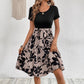 Casual Printing Lace-up Women's Dress