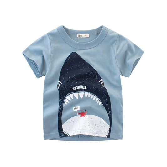 Korean Children's Short Sleeved Boy's T-shirt Baby - Enfance-Heureuse