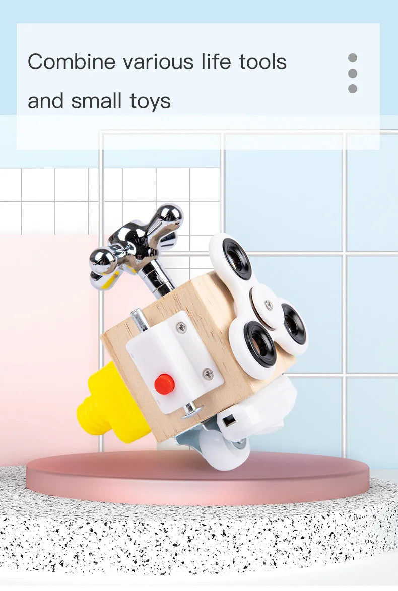 Busy Block Children's Montessori Early Education Teaching Aids Kindergarten Montessori Unlocking Toys - Enfance-Heureuse