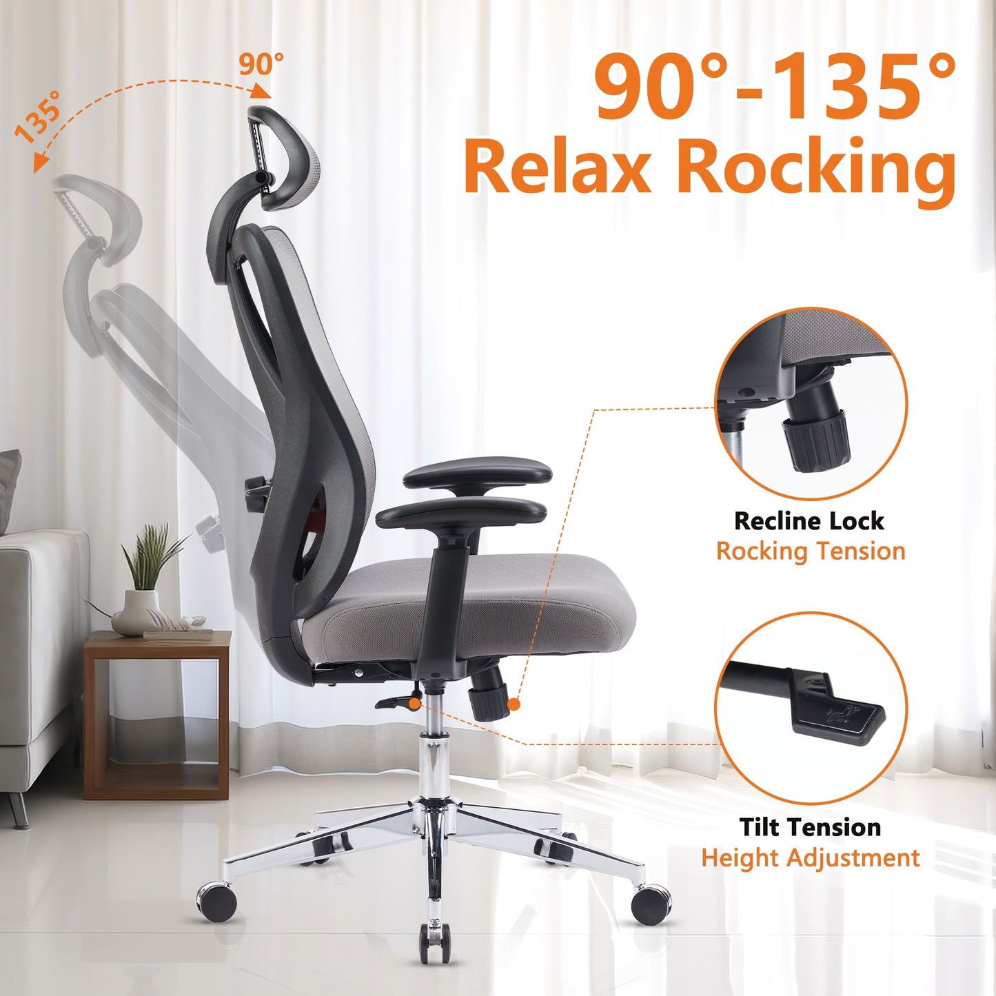 Ergonomic Office Chair - Enfance-Heureuse