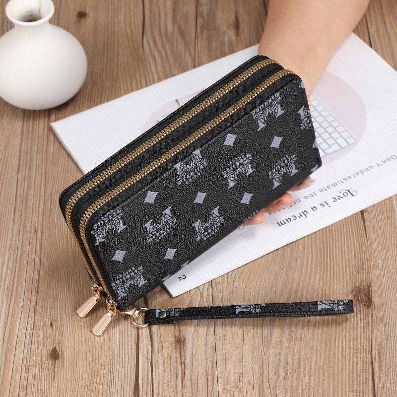 Long Wallet Clutch Mobile Phone Bag Coin Purse Zipper Bag Wallet - Enfance-Heureuse