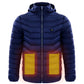 Men Heated Puffer Jacket Electric Heating Coat Insulated Hood Windbreaker 9Heat Zones