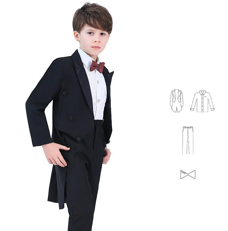 Children's Tuxedo Men's Dress Suit Performance Costume - Enfance-Heureuse