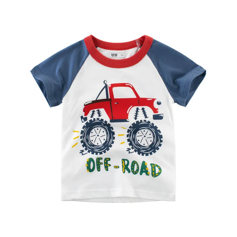 Summer boy cartoon short sleeve t-shirt - Enfance-Heureuse