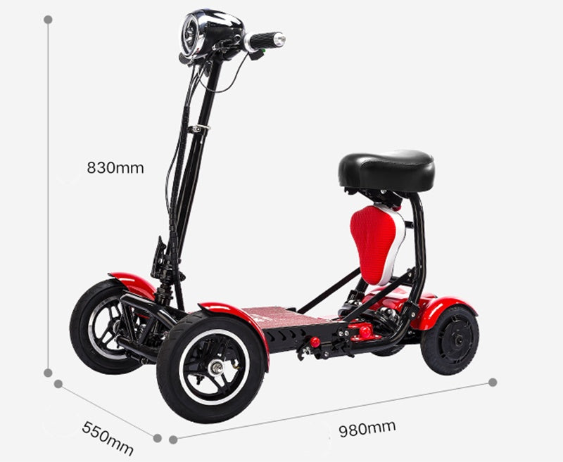 Cyungbok Mini vélo électrique pliable à quatre roues pour adultes, scooter de transport pour personnes âgées