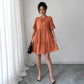 High-grade Simple Style Lace-up Solid Color Dress Women - Enfance-Heureuse