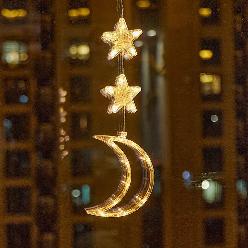 Christmas Atmosphere Layout Sucker Lamp Window Creative Decoration - Enfance-Heureuse