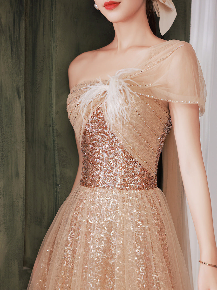 Annual Meeting Stage Performance Wedding Dress - Enfance-Heureuse