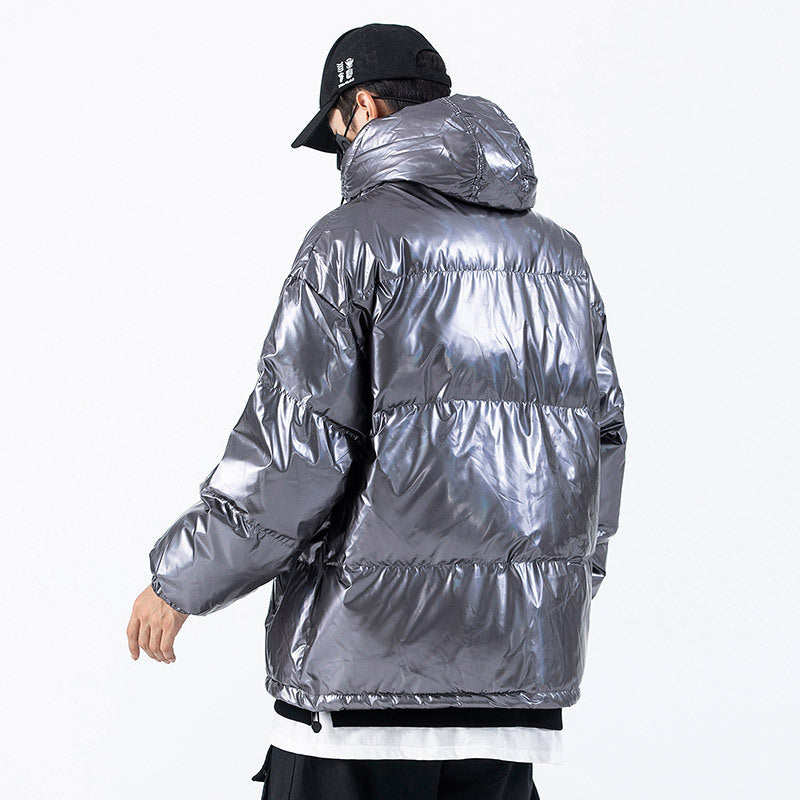 Dark Reflective Cargo Parkas Jackets Mens Hip Hop Streetwear Padded Jackets Harajuku Windbreaker Parka Coats Techwear - Enfance-Heureuse