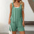 Womens Rompers Summer Casual Short Overalls Sleeveless Adjustable Tie Knot Strap Jumpsuits With Pockets - Enfance-Heureuse