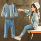 Girls' Lace Sleeve Jeans Two-Piece Set - Enfance-Heureuse