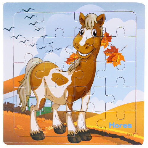 Children's poultry animal wooden puzzle - Enfance-Heureuse