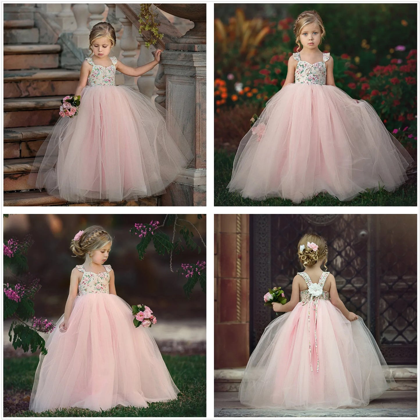 Girls Performance Costume Children's Dress Wedding Dress Princess - Enfance-Heureuse