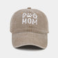 Cotton Worn Looking Washed-out Letter Embroidered Baseball Cap