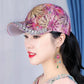 Outdoor Sun Protection Colorful Cat Eye Rhinestone Baseball Cap