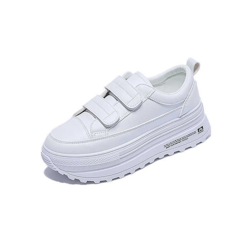 Women's Casual Spring And Autumn Thick Sole Platform White Shoes - Enfance-Heureuse