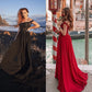 Women's Off-shoulder Shoulder-baring Long Prom Dress Slit Lace - Enfance-Heureuse