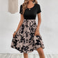 Casual Printing Lace-up Women's Dress
