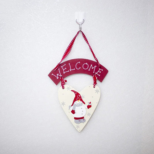 Christmas Wooden Decoration Creative Painted Tag - Enfance-Heureuse