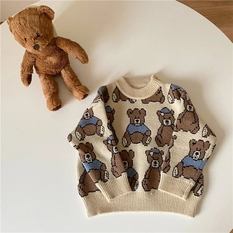 Nouveau Enfants de Vêtements Ours Chandail de Bande Dessinée Unisexe - Enfance-Heureuse
