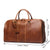 Men's Leather Hand Travel One Shoulder Crossbody Duffel Bag - Enfance-Heureuse