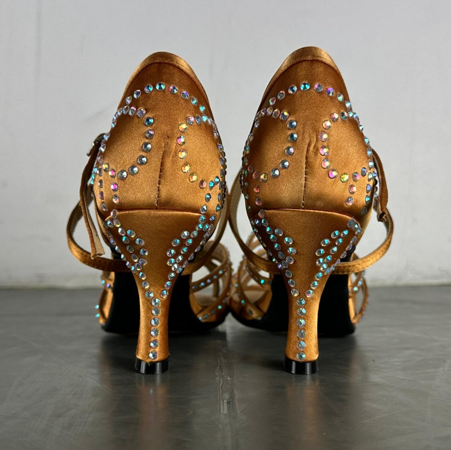 Diamond Latin Dance Shoes Women's High Heel Dancing Shoes - Enfance-Heureuse