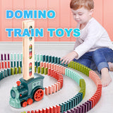 Domino Train Toys Baby Toys Car Puzzle Automatic Release Licensing Electric Building Blocks Train Toy - Enfance-Heureuse