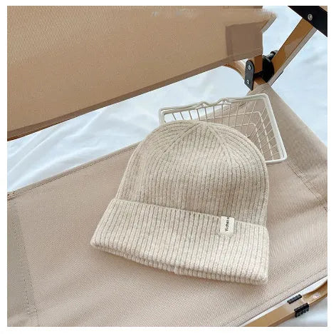 Bonnet en laine tricoté pour enfants tout assorti automne et hiver chaud