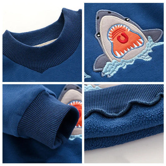 Sweat-shirt coréen pour garçon avec cachemire - Enfance-Heureuse