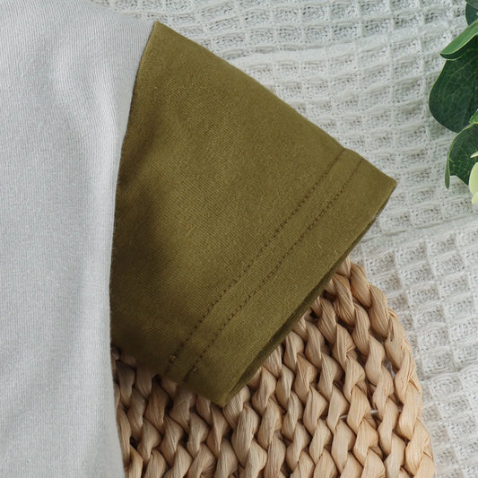 Spring And Summer Boys' Multicolor Stitching Round Neck Short-sleeved - Enfance-Heureuse