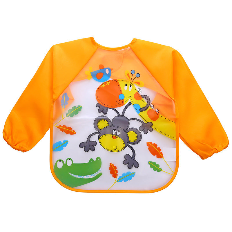 Children's Gown Long Sleeve Kids Waterproof Meal Baby Apron Painting Clothes Bib Protective Clothing - Enfance-Heureuse